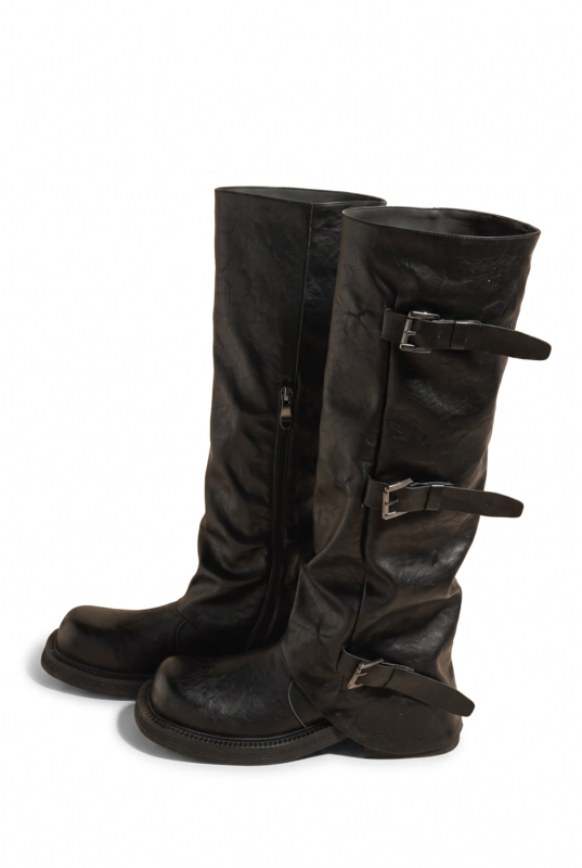 Women Retro Slouchy Knee High Boots