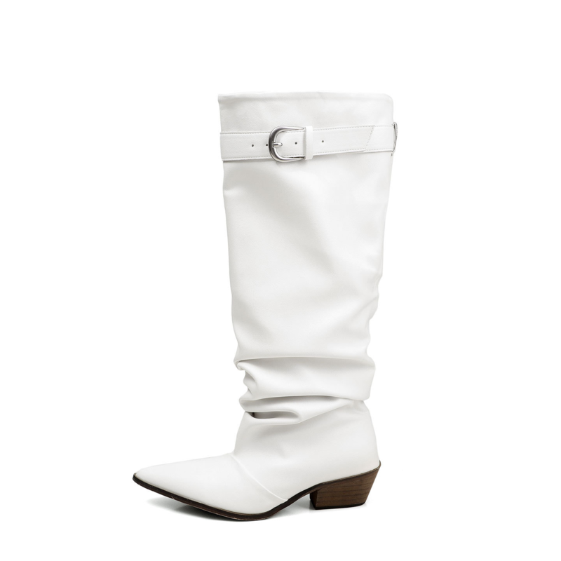Women Vintage Slouchy Knee‑High Boots
