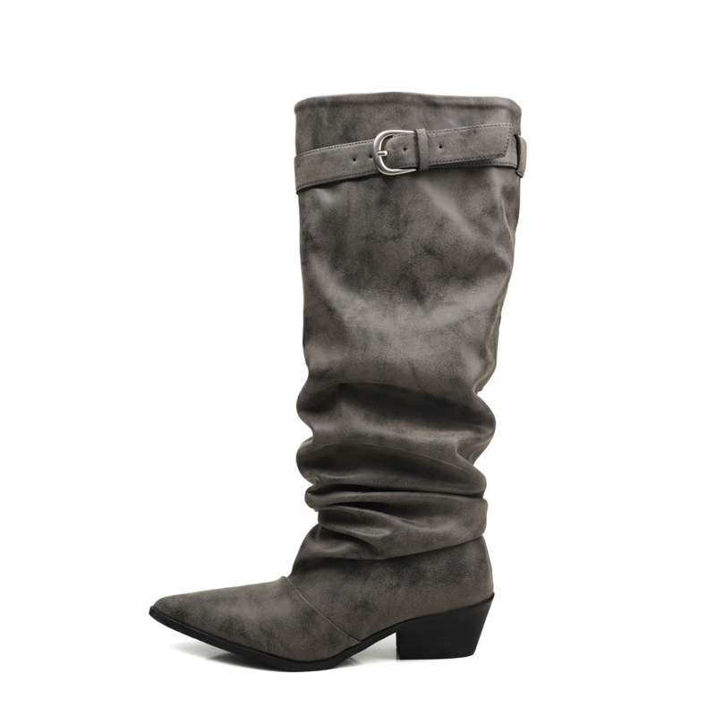 Women Vintage Slouchy Knee‑High Boots