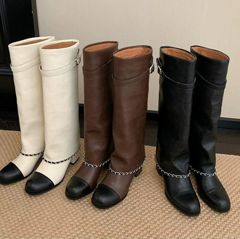 Women Slouchy Knee‑High Boots
