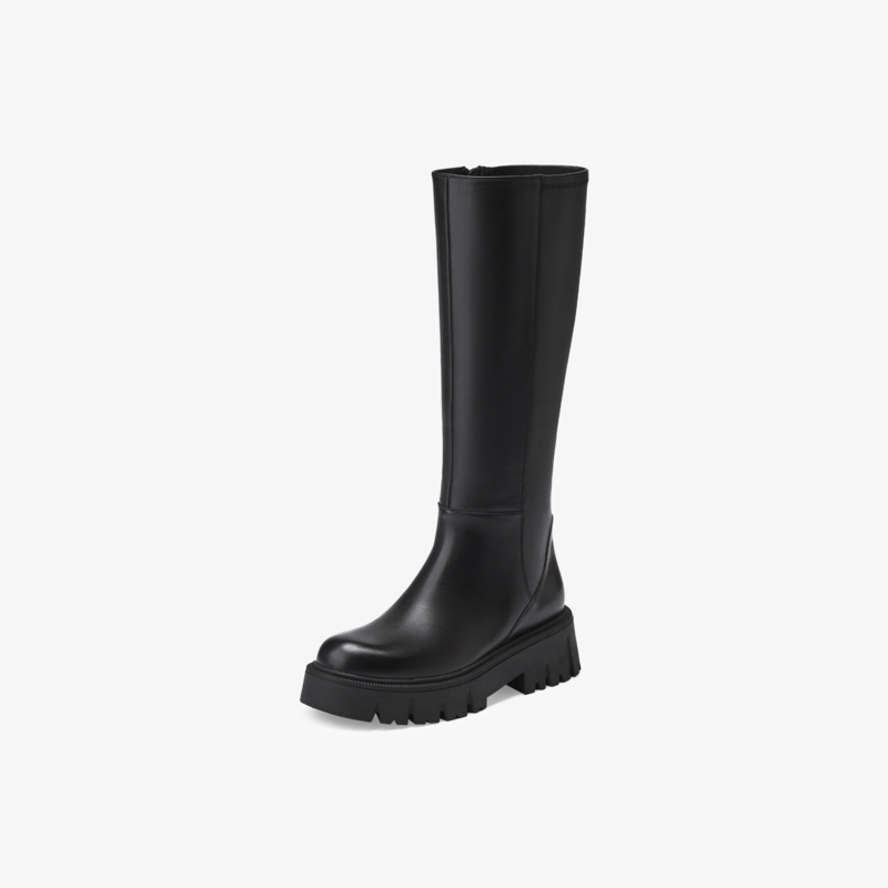 Women Sleek Straight‑Shaft Knee‑High Boots