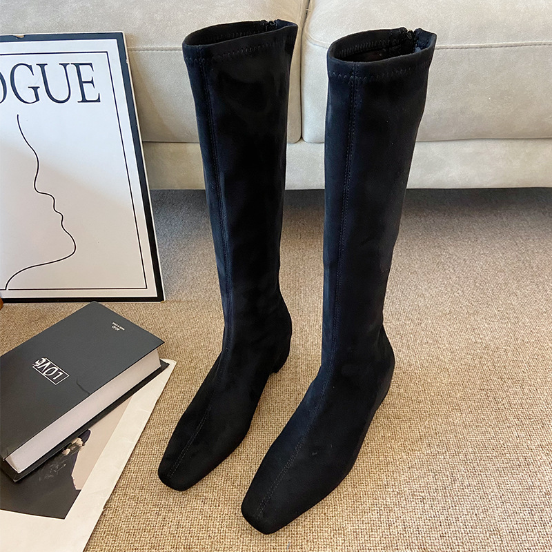 Women Sleek Straight‑Shaft Knee‑High Boots