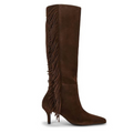 Faux Suede Slim Stiletto Heel Western‑Inspired Tall Boots