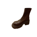 Women's Dark Brown Platform Sock Ankle Boots