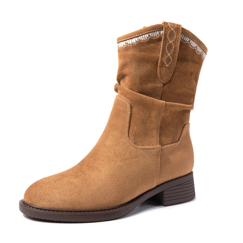 Women's Suede Western Ankle Boots