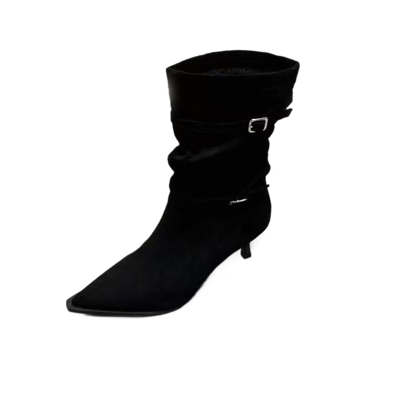 Women's Pointed Toe Slouch Stiletto Ankle Boots