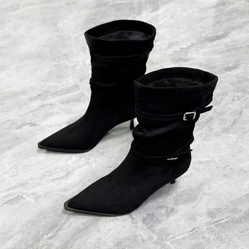 Women's Pointed Toe Slouch Stiletto Ankle Boots