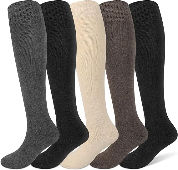Women Soft Knit Knee High Boot Socks