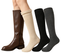Women Soft Knit Knee High Boot Socks