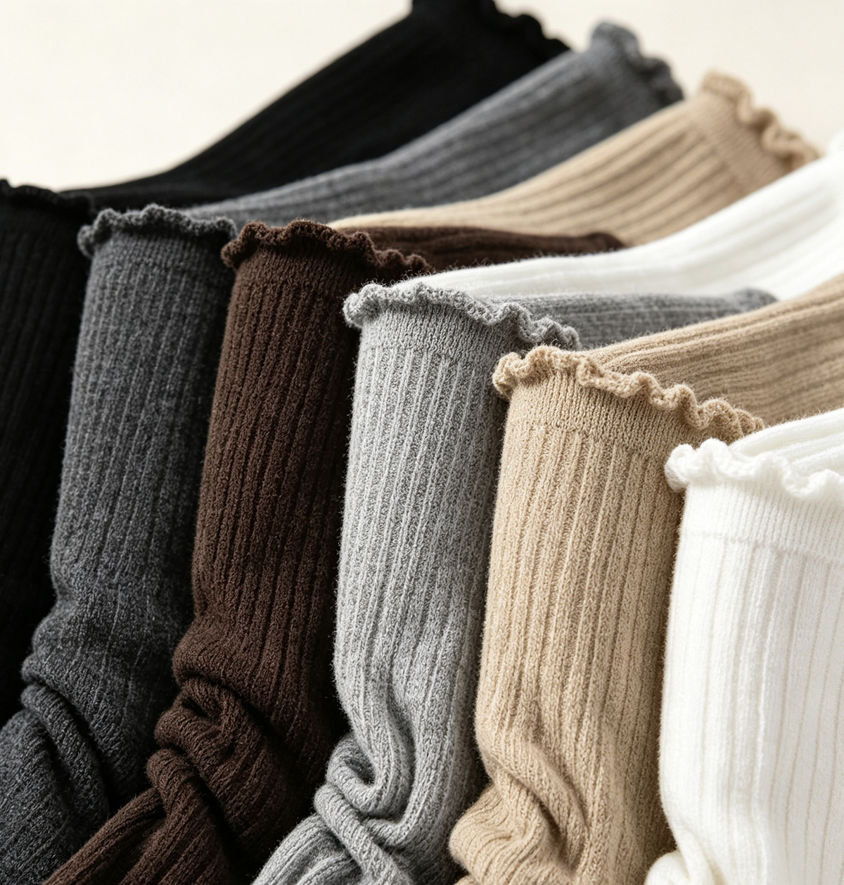 Ribbed Knit Calf Socks for Tall Boots（5pairs）